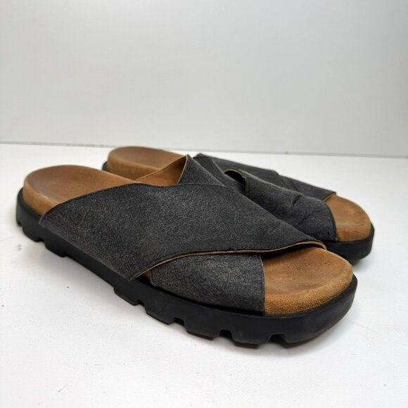 Camper Brutus Sandals Shoes Mens Size 40 US 7 Gray Slip On Slides Amazon.com | Camper, Brutus Sandal, Men Sandal, Black, 6,5  main image 2